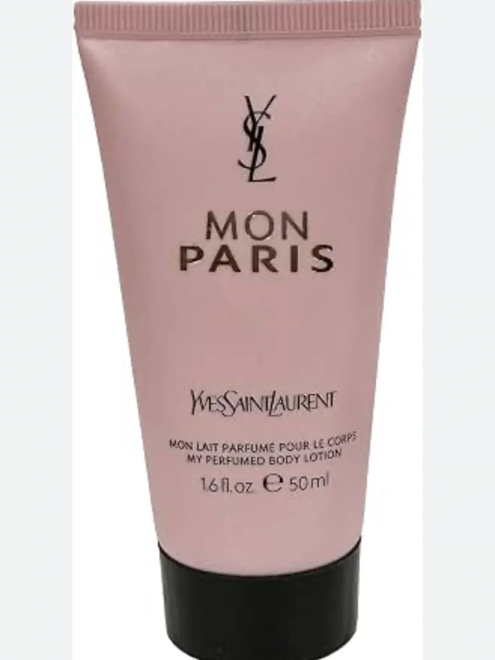 Yves Saint Laurent Mon Paris Body Lotion — Light Pink & Black Accents
